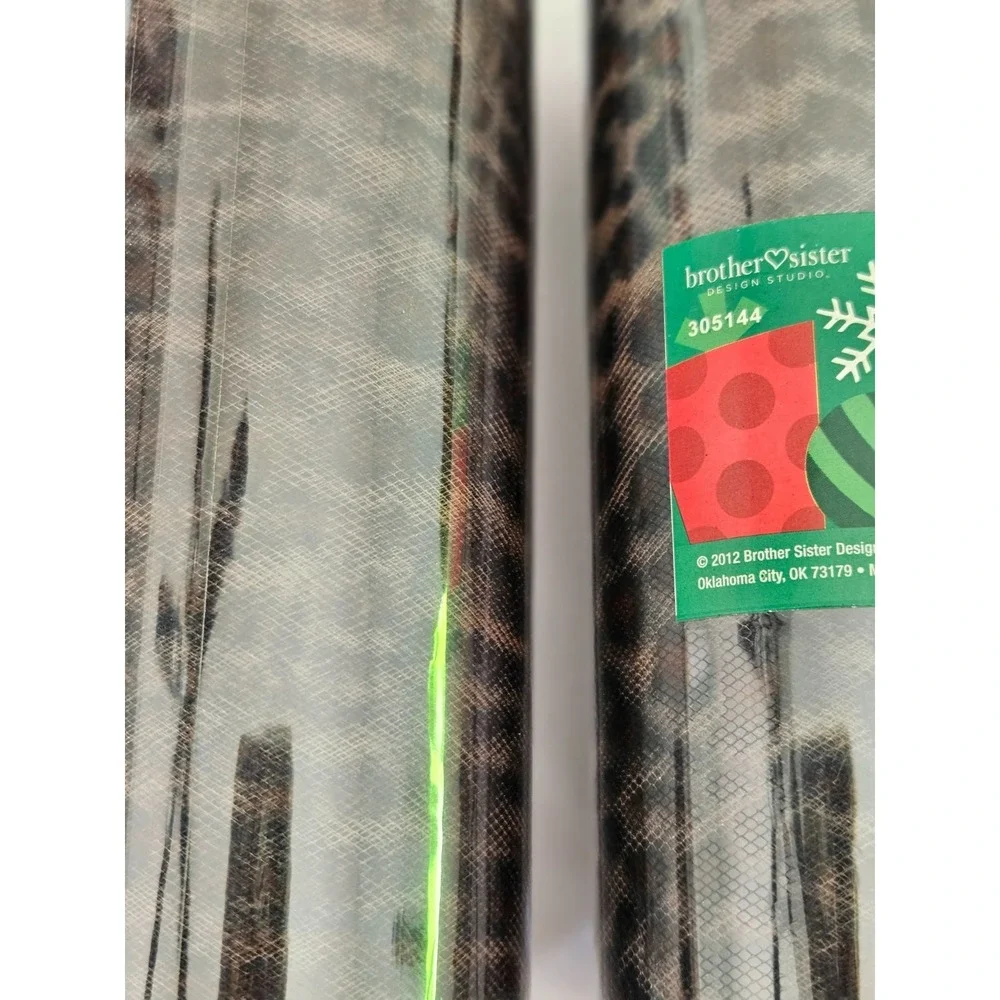 Lot of 2 Rolls Brother Sister Wedding Christmas Decorations Leopard‎ Tulle